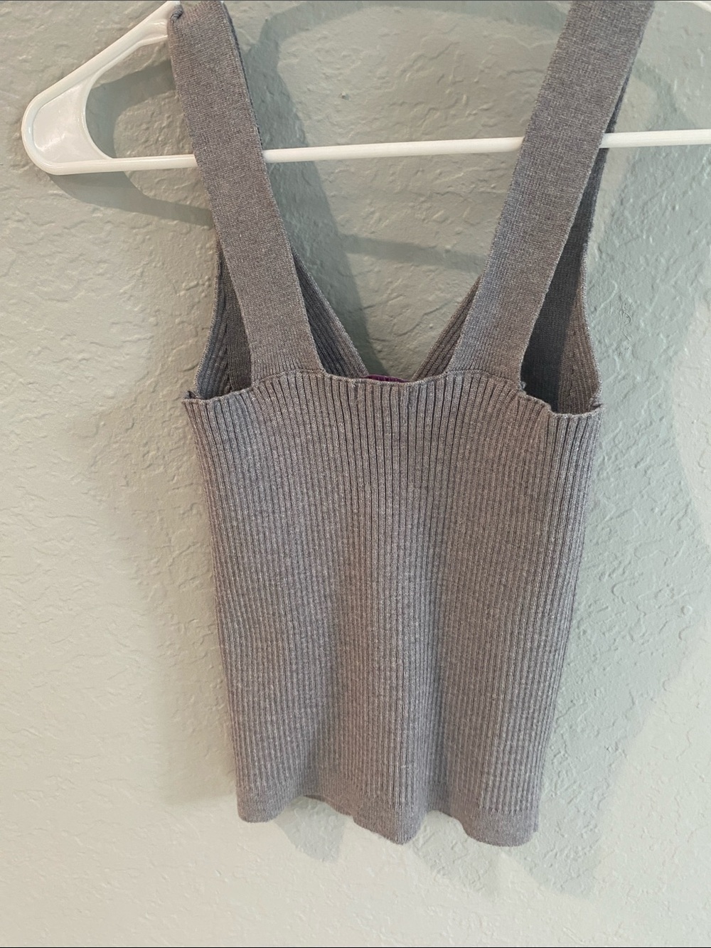 LASCANA Ribbed Knit Tank Top in Light Gray - Picture 5 of 5